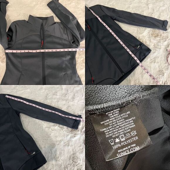 Sunice Soft Shell Full Zip Athletic Light Weight Jacket Gray size women’s M - Picture 10 of 10